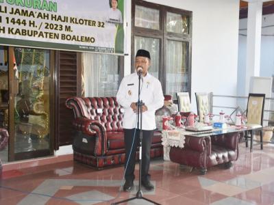 doa syukuran penerimaan kembali jamaah haji Kabupaten Boalemo musim haji 1444 Hijriah tahun 2023